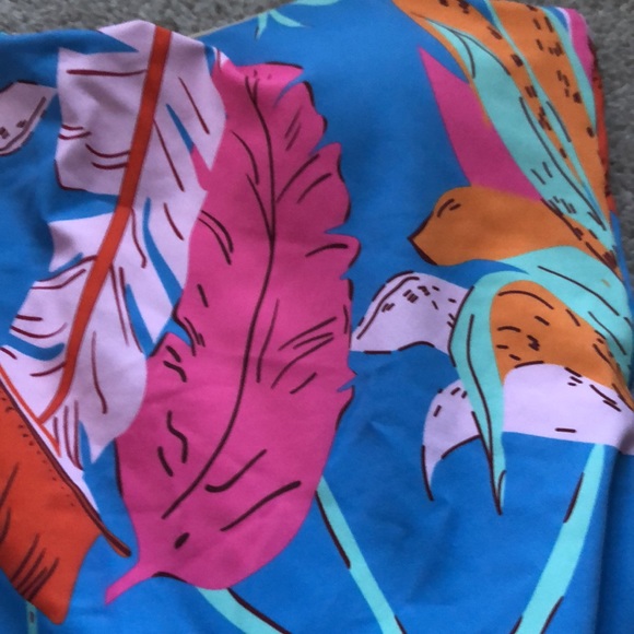 NEW Pink Lily Coral Reef Blue One Shoulder Swimsuit - Picture 4 of 6